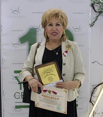 Hasmik Leiloyan was awarded a commemorative medal and a certificate of honor